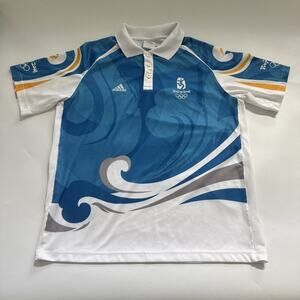 adidas 2008 Beijing China‎ Olympic Games Official Licensed Polo Shirt Mens XL